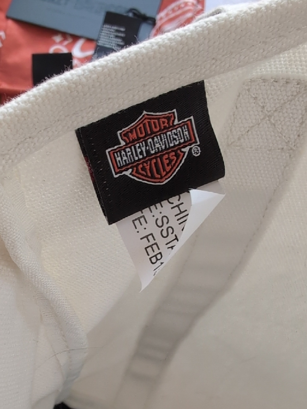 Bundle Of Harley-Davidson Bar & Shield Beach Tote Bag, Handkerchief & Sticker - Picture 6 of 13
